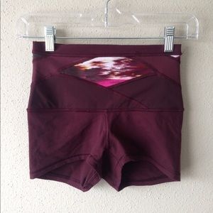 Lululemon ✨ Purple/Red/multi yoga shorts